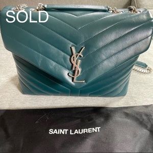 🛑SOLD🛑 Saint Laurent YSL LouLou Medium Teal Handbag